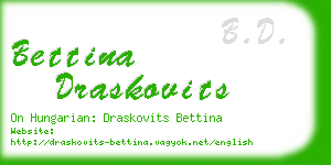 bettina draskovits business card